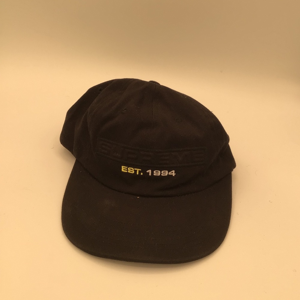 Supreme Embossed Logo 6-Panel Hat. EST 1994